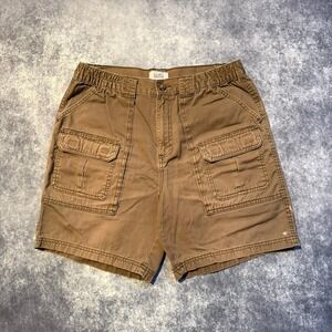 Vintage Croft & Barrow Mens Brown Cargo Shorts Size 32 Faded Utility Fisherman